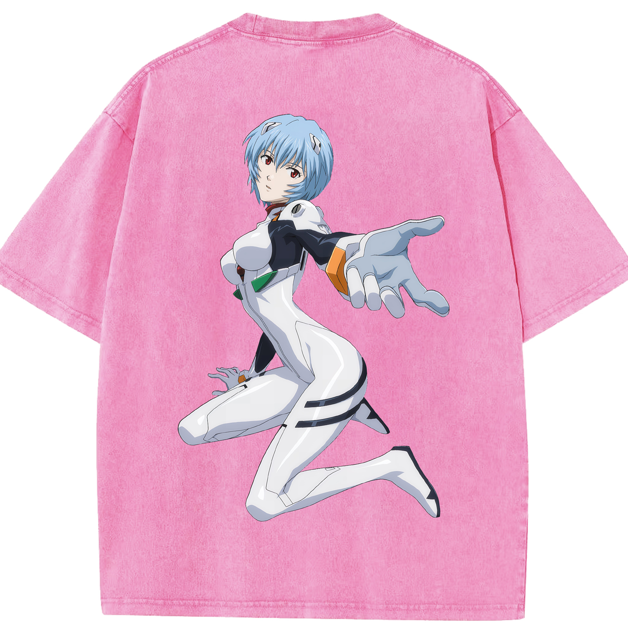 （画像用） EVA 新世紀エヴァンゲリオン 綿100% ヴィンテージ風 半袖Tシャツ（背面プリント）